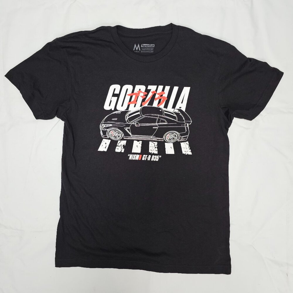 Tuner Cult NISSAN Nismo GT-R Godzilla Logo Graphic Black T-Shirt Men's Size M